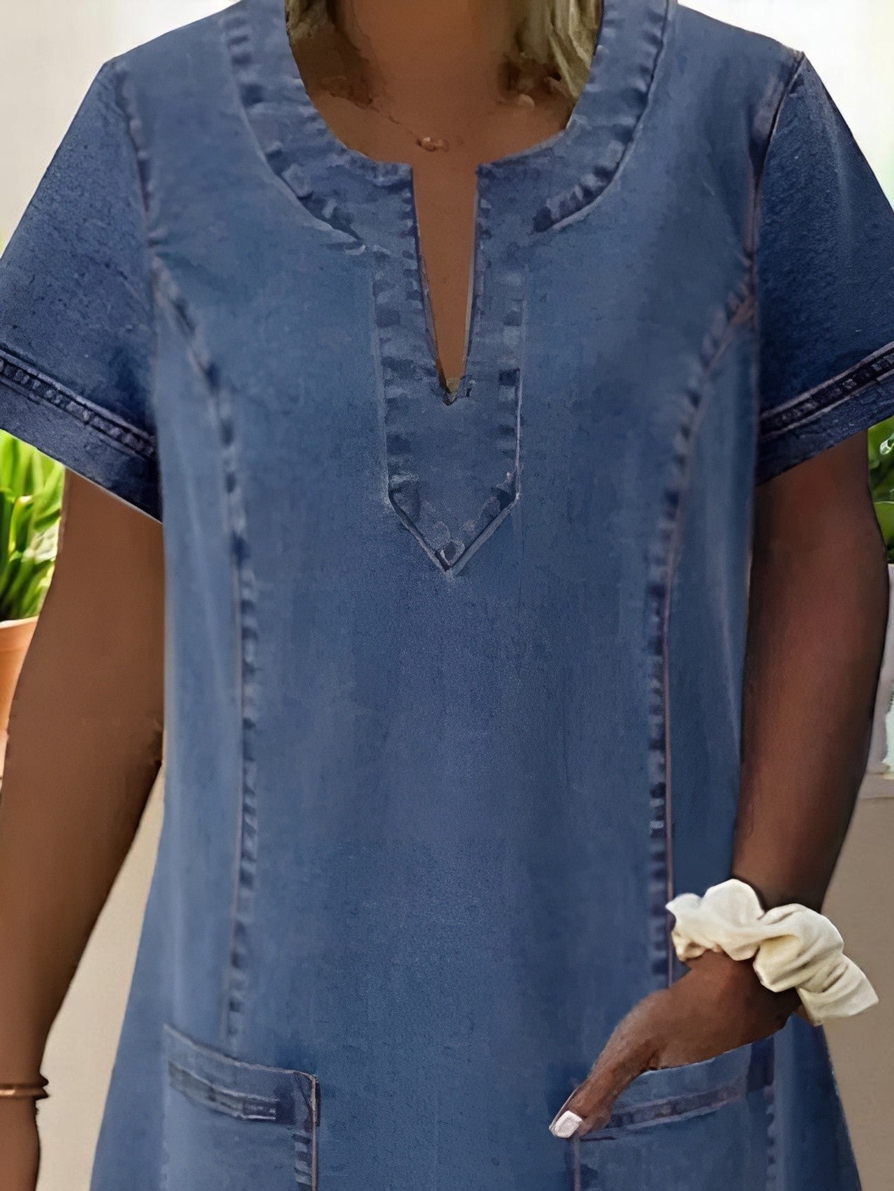 ROSAMUND – RELAXED DENIM-STYLE DAY DRESS