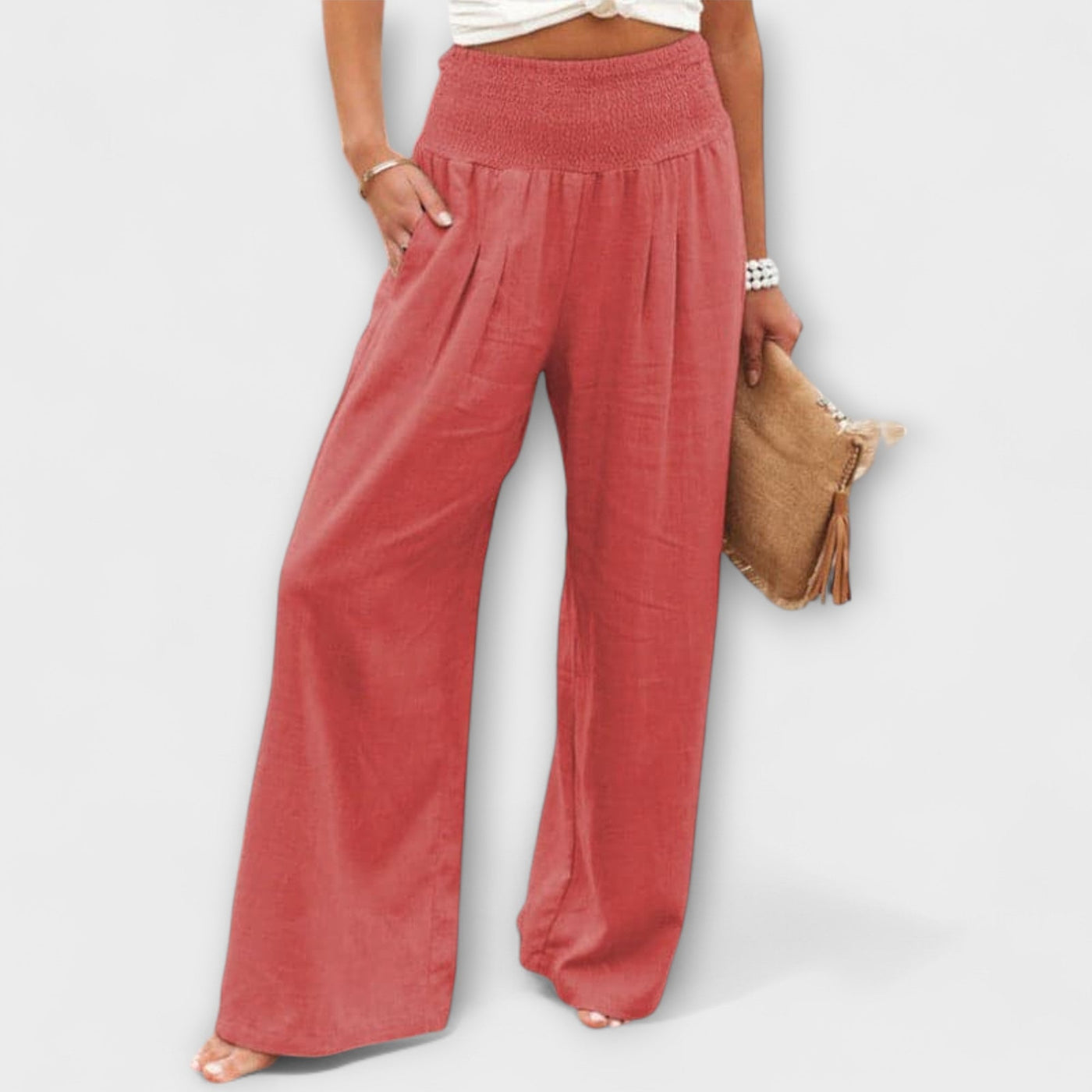 Thearya - Relaxed Fit Wide-Leg Linen Pants