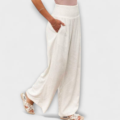 Thearya - Relaxed Fit Wide-Leg Linen Pants