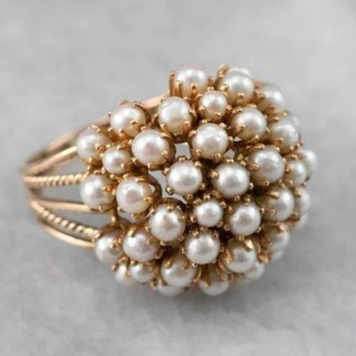 Bush - Pearl-Inlaid Ring