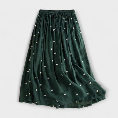 Fun Cotton-Linen Maxi Skirt