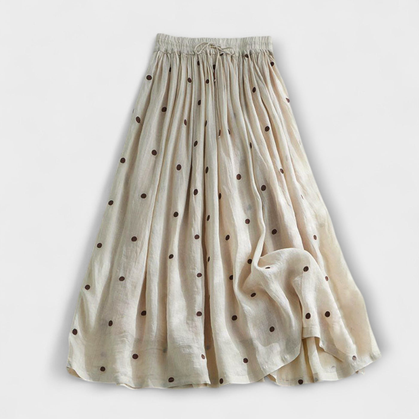 Fun Cotton-Linen Maxi Skirt