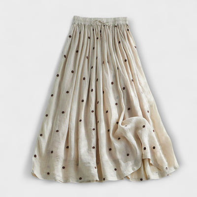 Fun Cotton-Linen Maxi Skirt