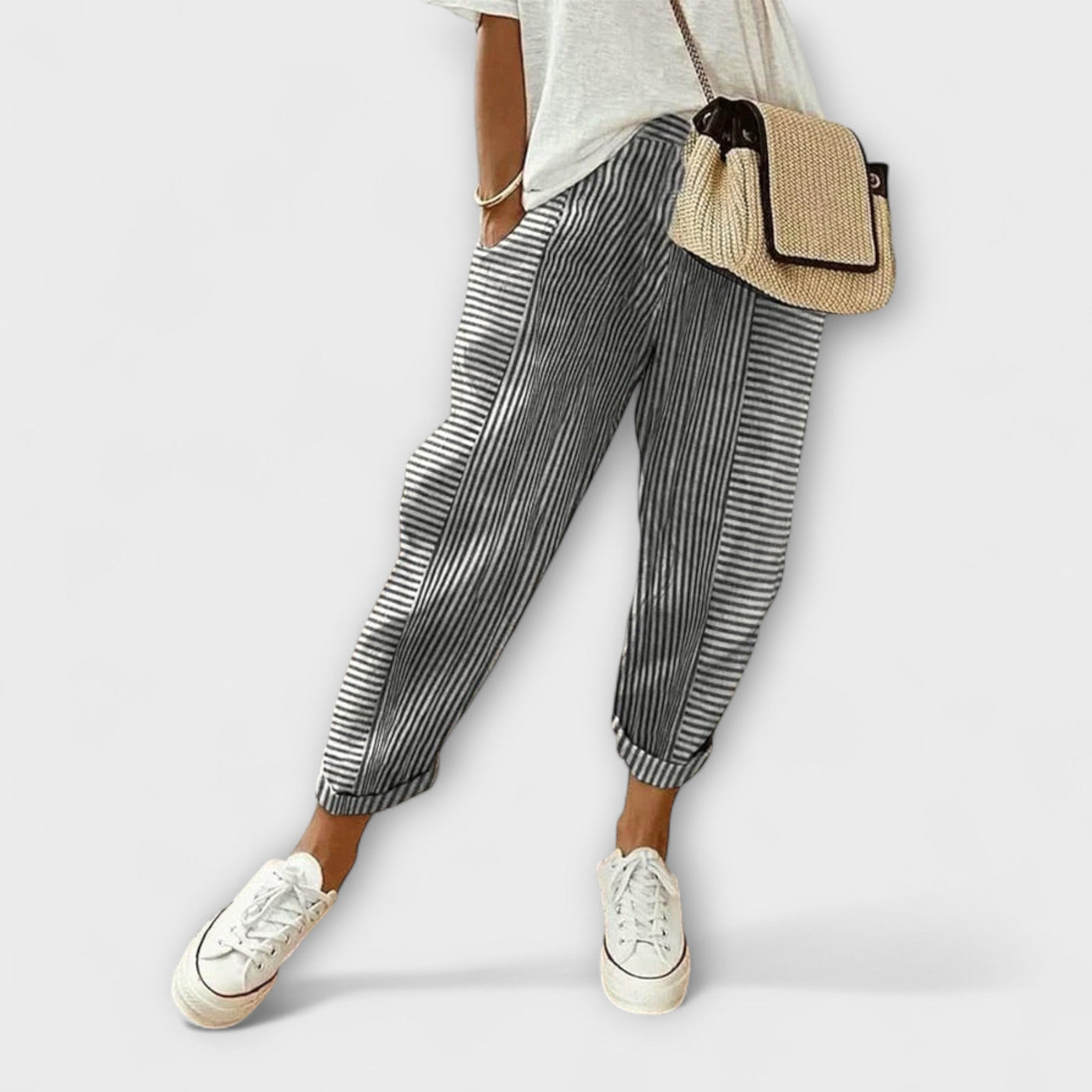 Sanne - Cozy Striped Pants
