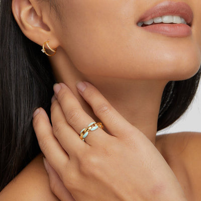 Blue Reya Link Ring