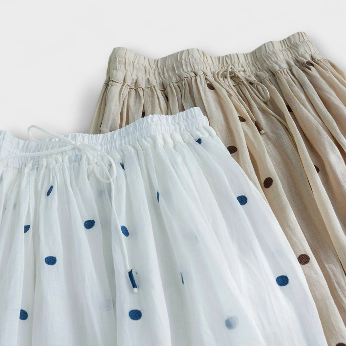 Fun Cotton-Linen Maxi Skirt