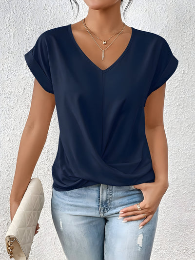 Isla – Soft Twist-Front V-Neck Top (Buy 1, Get 2)
