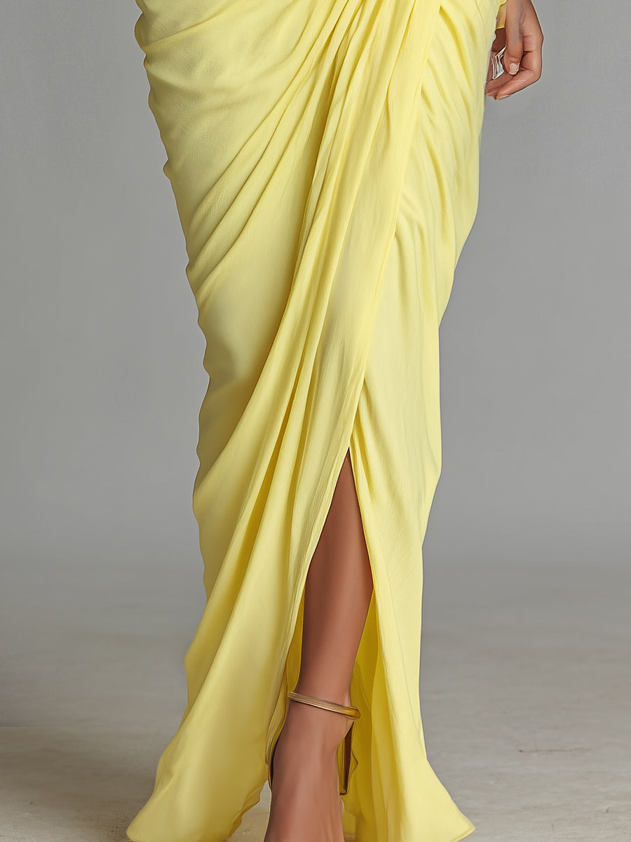 Bright Yellow Maxi Dress - Comfortable and Stylish
