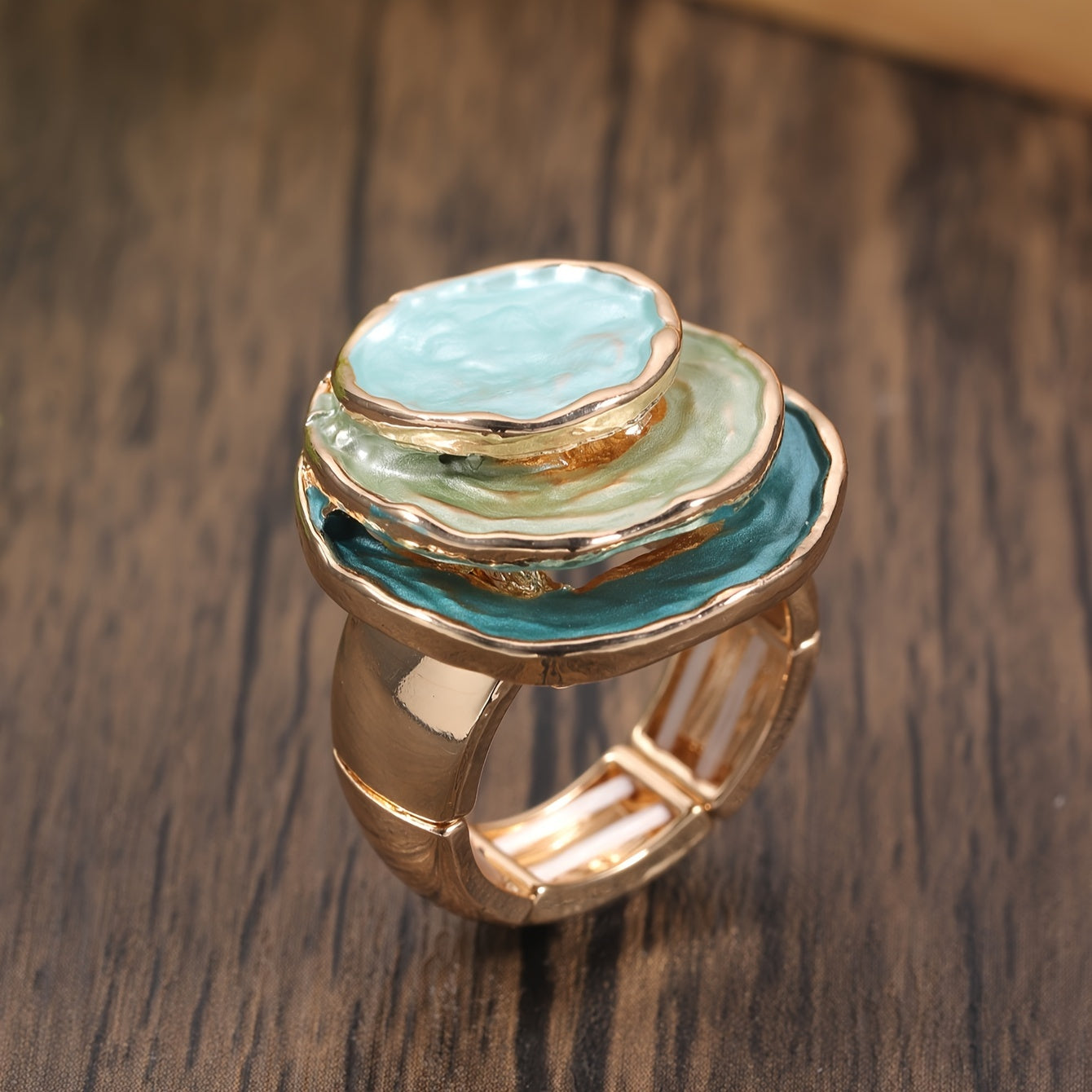 Bohemian Triple-Layer Enamel Ring