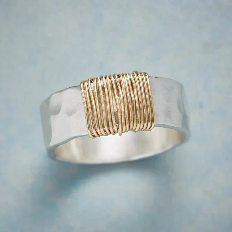 Bohemian Golden Threads Ring