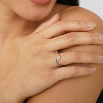 Imari Silver Ocean Wave Ring