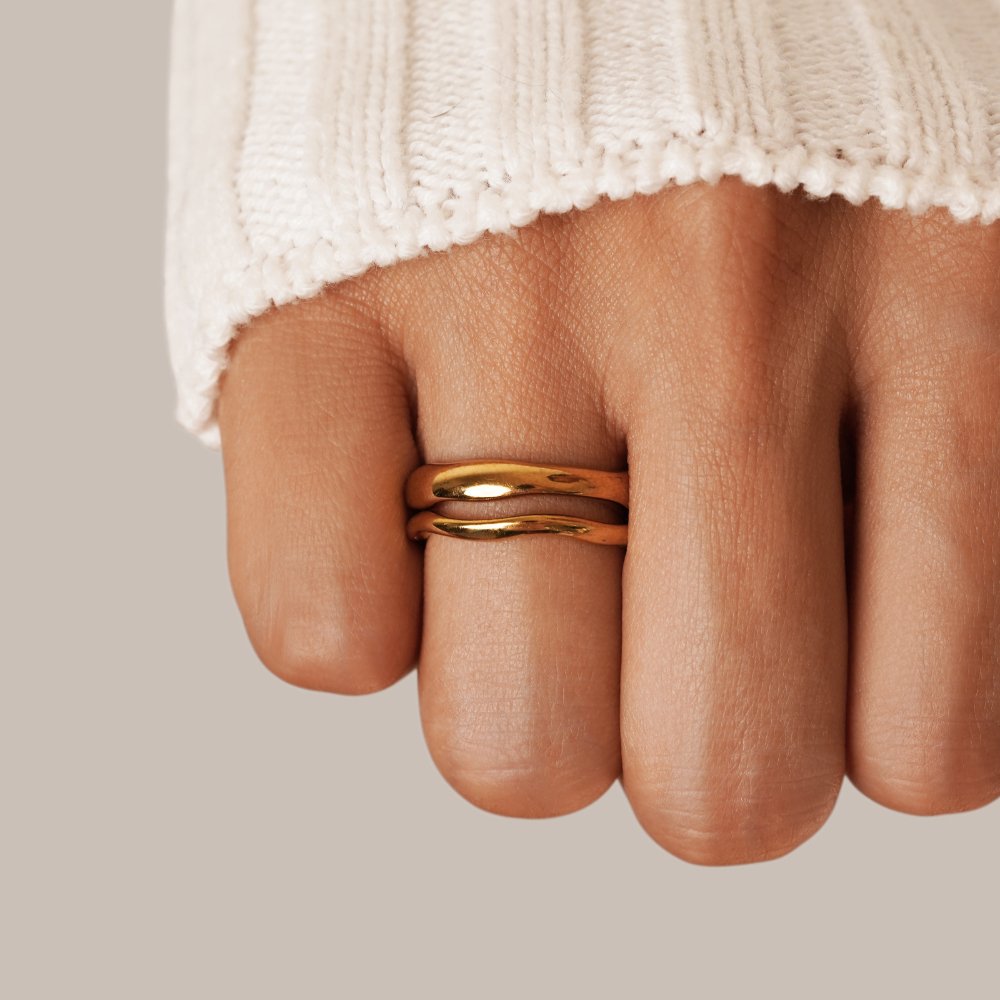 Radiant Wave Ring Collection