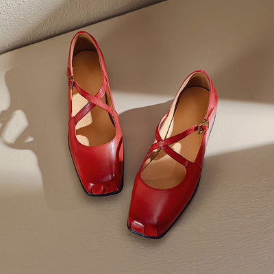 Edith Leather Mary Janes