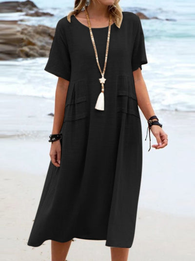 Aryuna - Loose Round Neck Dress