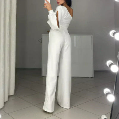 Azlina - One Shoulder Flared Jampsuit